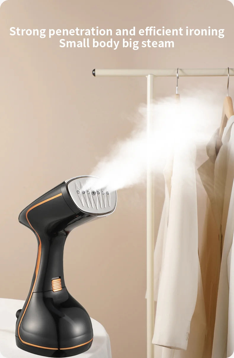 Portable Handheld Garment Steamer – Fast Heat, Travel-Friendly, 1640W