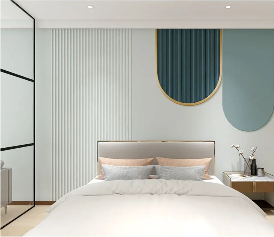 Retro Geometric Colorblock Wallpaper – Custom Size Peel & Stick