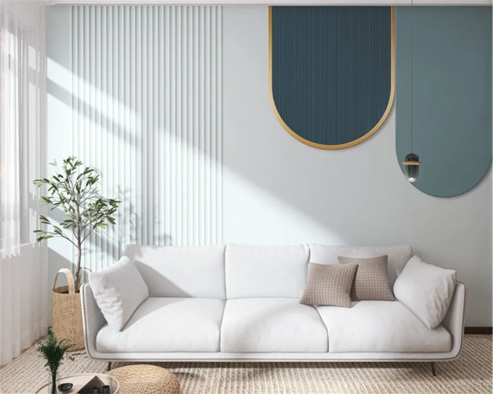 Retro Geometric Colorblock Wallpaper – Custom Size Peel & Stick