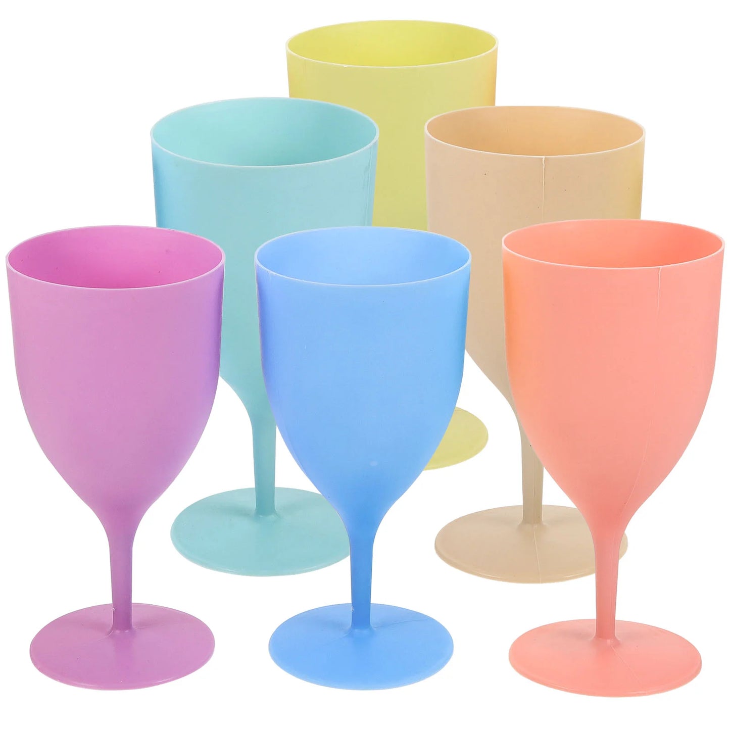 6 Pcs Tall Juice Glass Beverage Holders Glasses Household Bar Cups Plastic