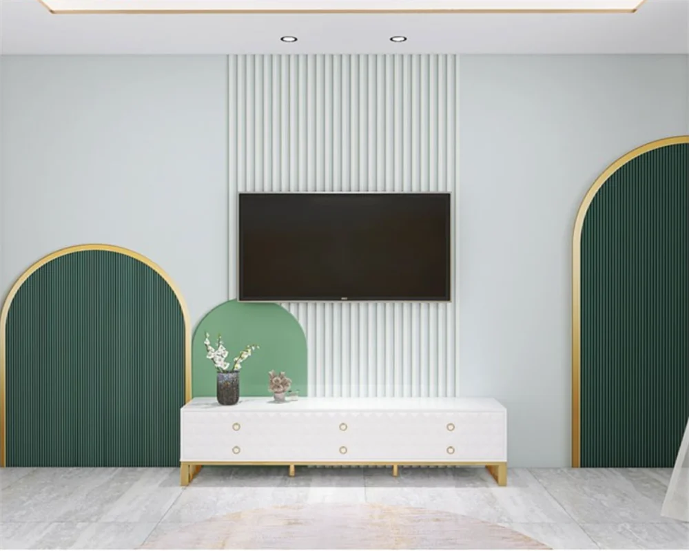 Retro Geometric Colorblock Wallpaper – Custom Size Peel & Stick