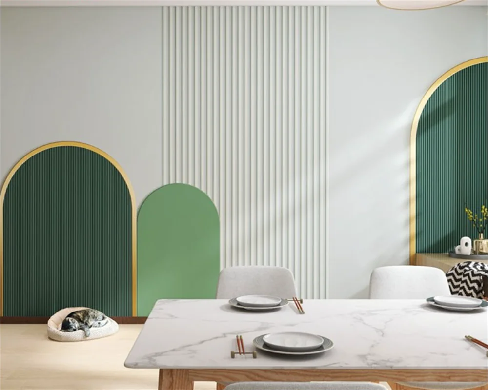 Retro Geometric Colorblock Wallpaper – Custom Size Peel & Stick