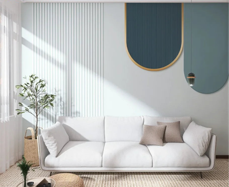 Retro Geometric Colorblock Wallpaper – Custom Size Peel & Stick