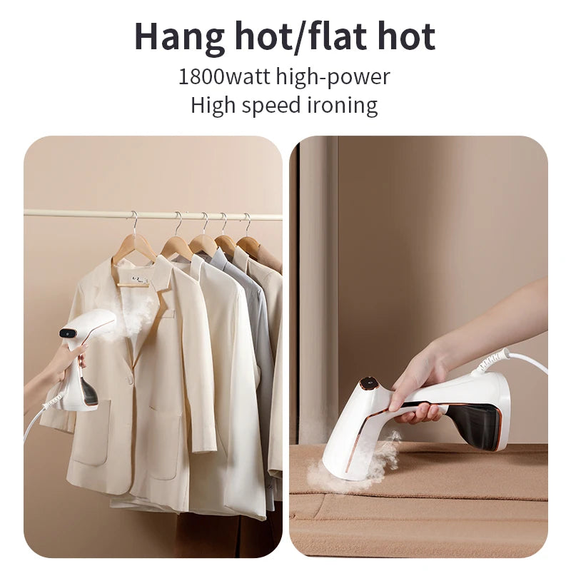 Portable Handheld Garment Steamer – Fast Heat, Travel-Friendly, 1640W