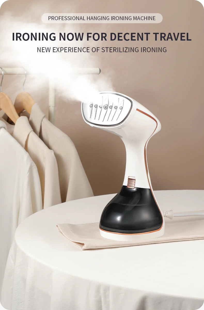 Portable Handheld Garment Steamer – Fast Heat, Travel-Friendly, 1640W