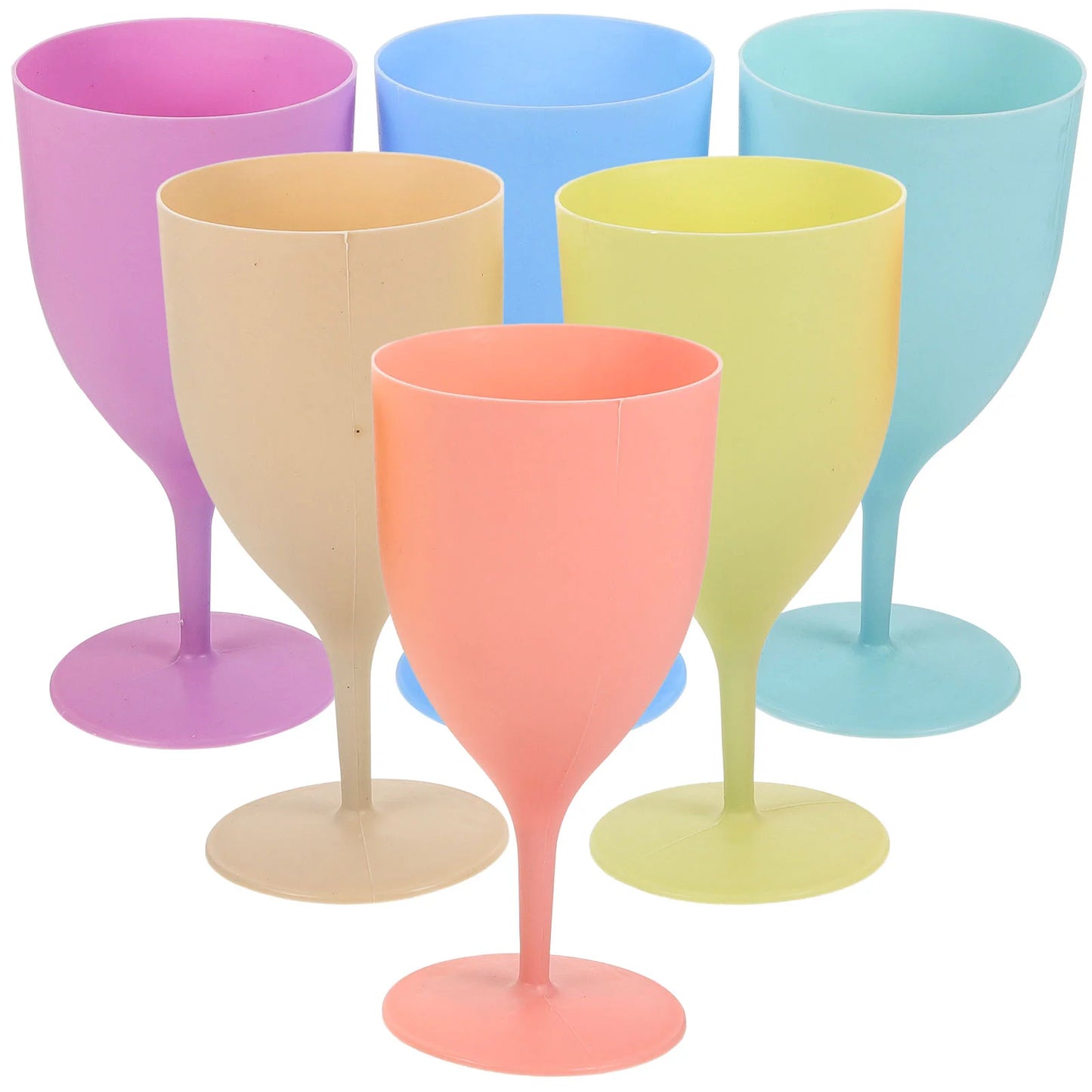 6 Pcs Tall Juice Glass Beverage Holders Glasses Household Bar Cups Plastic