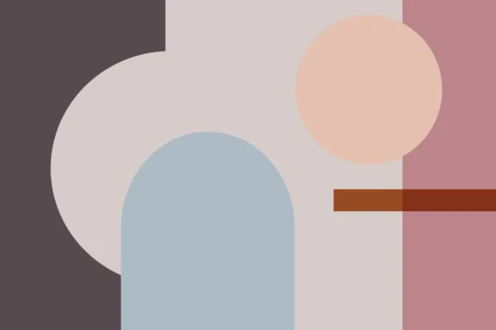 Retro Geometric Colorblock Wallpaper – Custom Size Peel & Stick