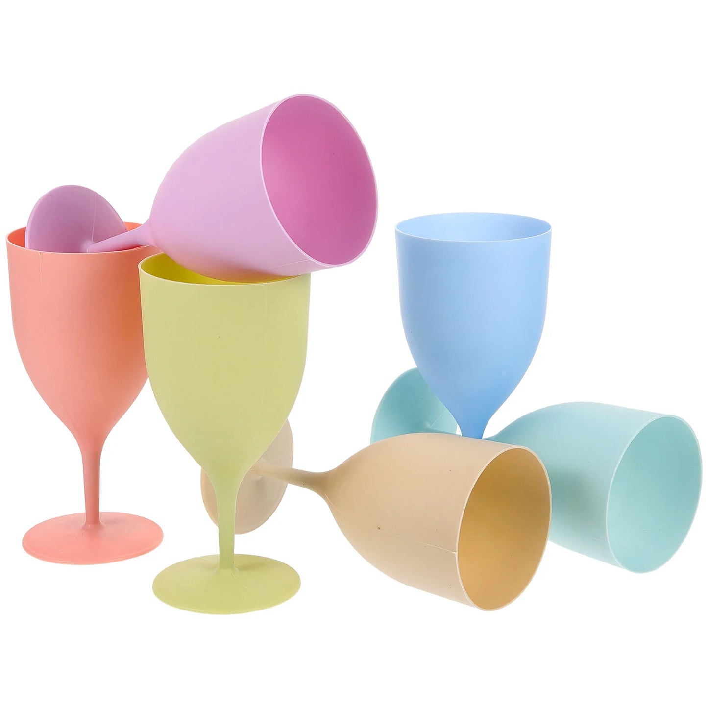 6 Pcs Tall Juice Glass Beverage Holders Glasses Household Bar Cups Plastic