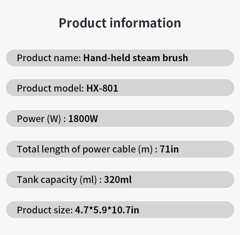 Portable Handheld Garment Steamer – Fast Heat, Travel-Friendly, 1640W