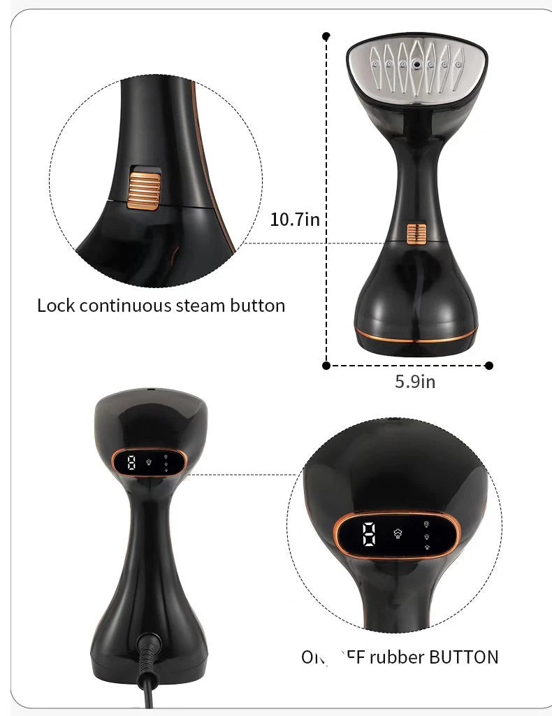 Portable Handheld Garment Steamer – Fast Heat, Travel-Friendly, 1640W