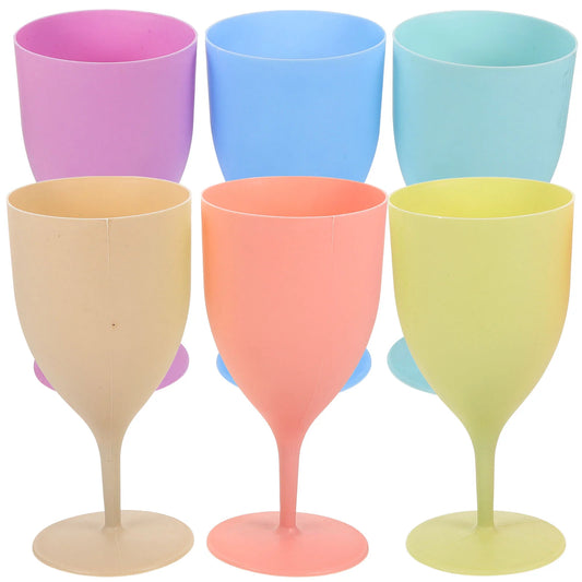 6 Pcs Tall Juice Glass Beverage Holders Glasses Household Bar Cups Plastic
