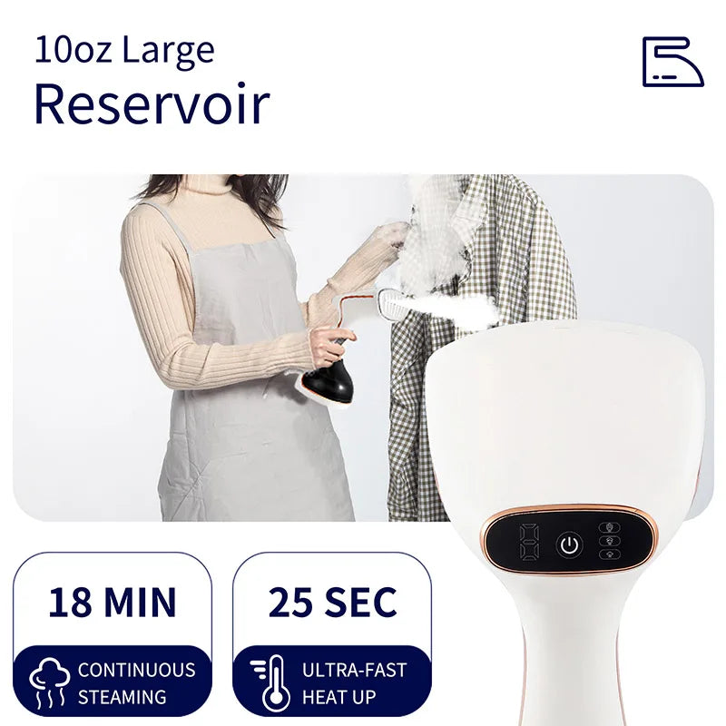 Portable Handheld Garment Steamer – Fast Heat, Travel-Friendly, 1640W