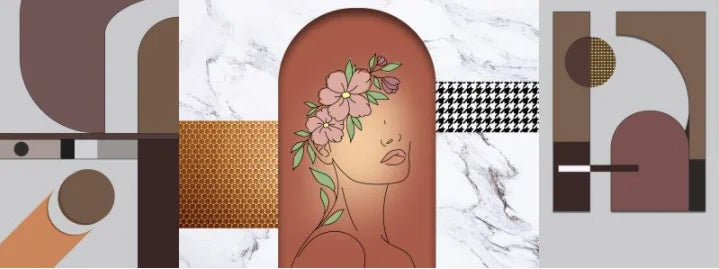 Retro Geometric Colorblock Wallpaper – Custom Size Peel & Stick